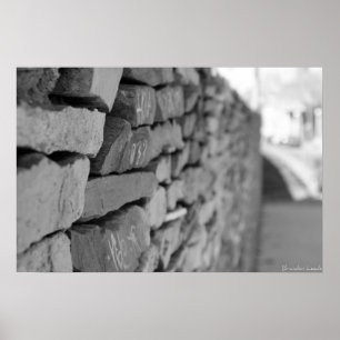 Wall in Barcelona Poster