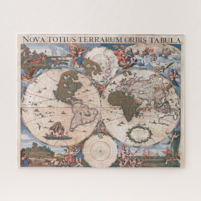 Wall Map of the World By Cornelis Danckerts Jigsaw Puzzle (Horizontal)