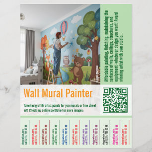 wall mural Painter job offer Tear Off  Flyer