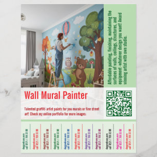 wall mural Painter job offer Tear Off Flyer