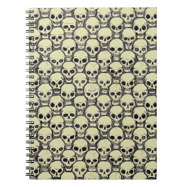 Wall o’ Skulls Spiral Notebook (Front)