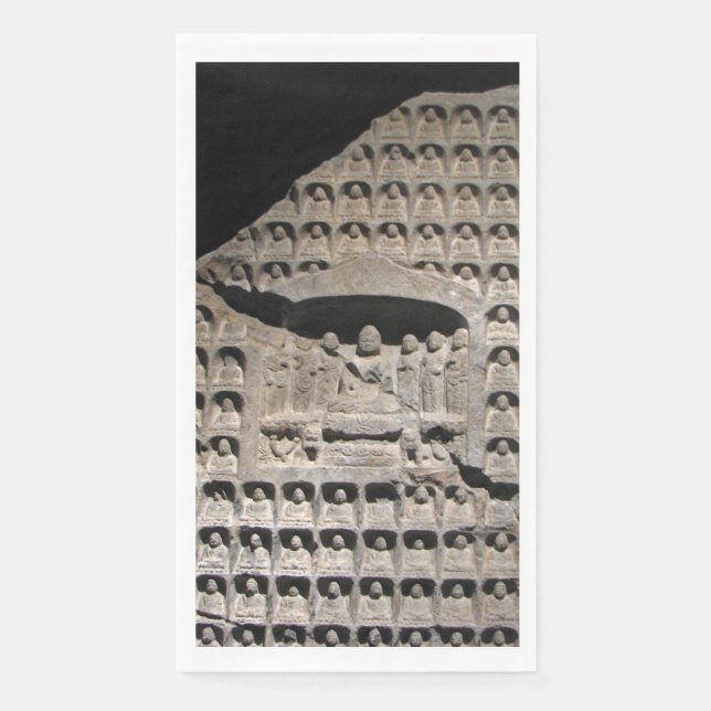 Wall of Buddha Grey  Napkin (Front)