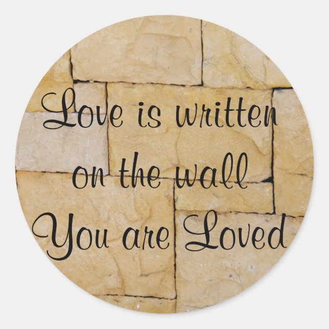 Wall of Hope_ Classic Round Sticker (Front)