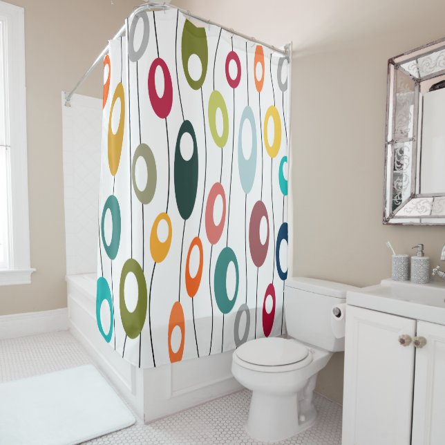 Wall of Ovals  Shower Curtain (In Situ)