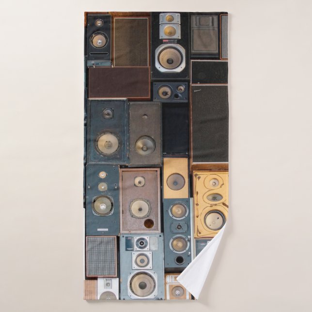 Wall of speakers bath towel (Bath Towel)