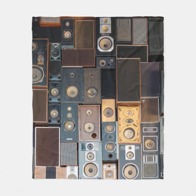 Wall of speakers fleece blanket (Front)