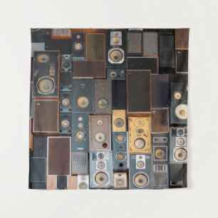 Wall of speakers tapestry