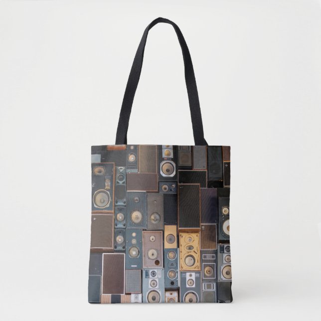 Wall of speakers tote bag (Front)
