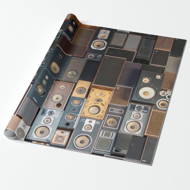 Wall of speakers wrapping paper (Unrolled)