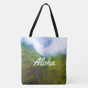 Wall of Tears, Mount Waialeale, Hawaiian Beach Bag