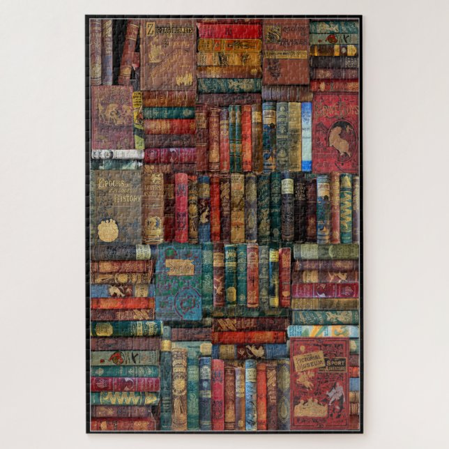 WALL OF VINTAGE BOOKS  JIGSAW PUZZLE (Vertical)