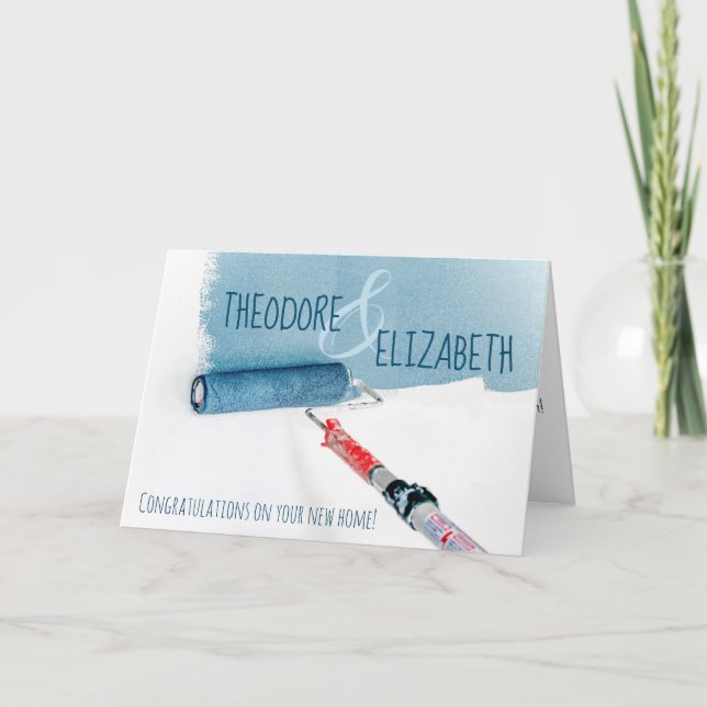 Wall paint new home congratulations greeting card (Front)