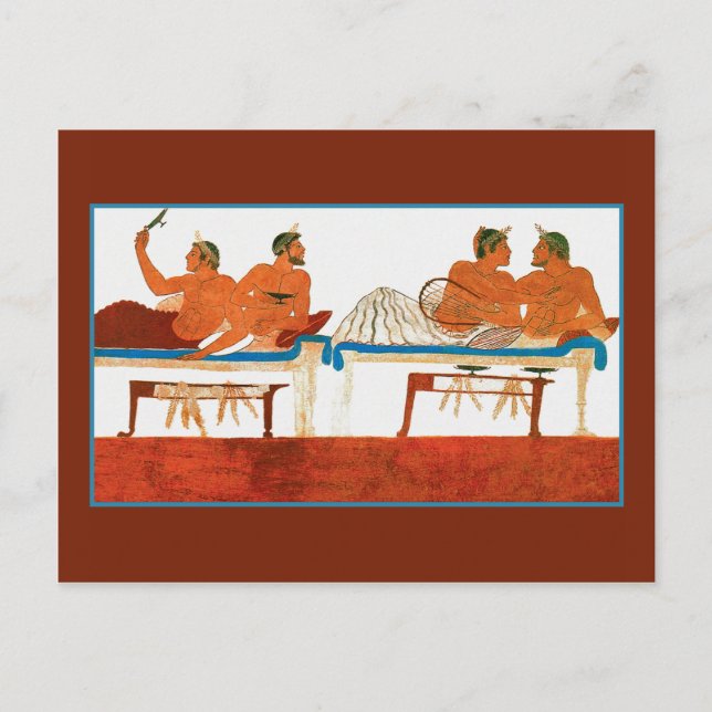 Wall Painting Paestum, Italy Postcard (Front)