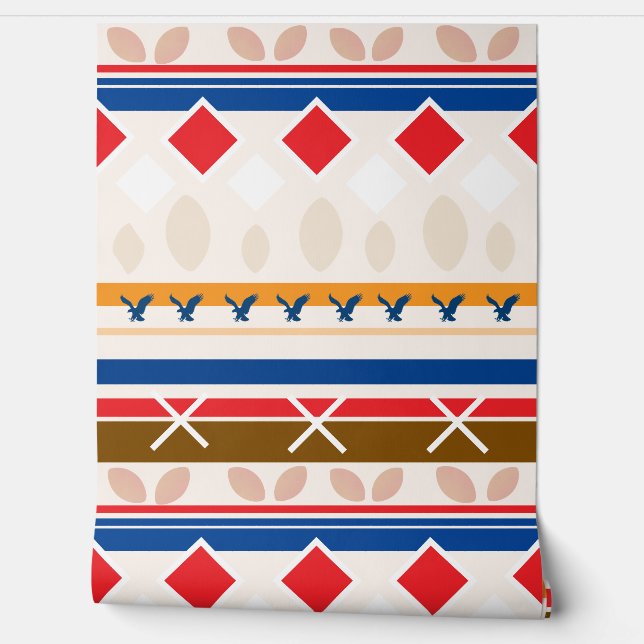 Wall Paper - Teepee Colourful Design (Unrolling)