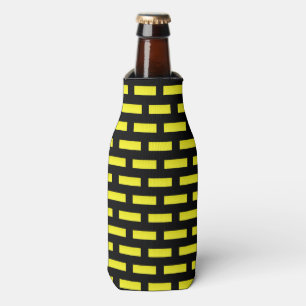 Wall Pattern Black and Yellow Bottle Cooler