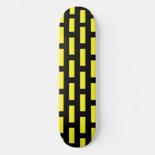 Wall Pattern Black and Yellow Skateboard