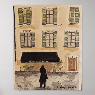 Wall poster Louise In Annecy - watercolor