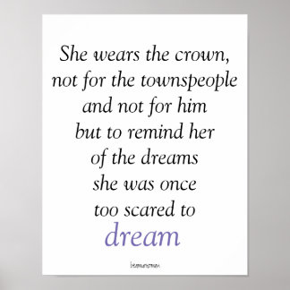 Wall Poster She Wears The Crown Quotes