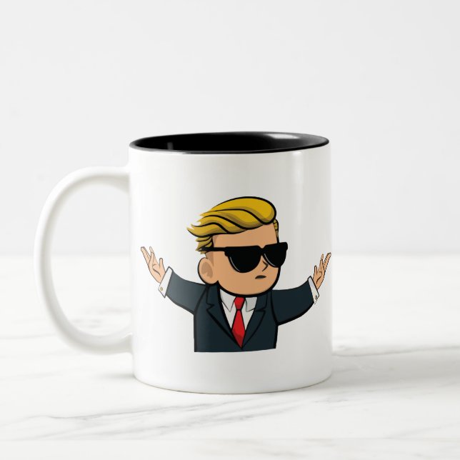 Wall Street Bets Guy Two-Tone Coffee Mug (Left)