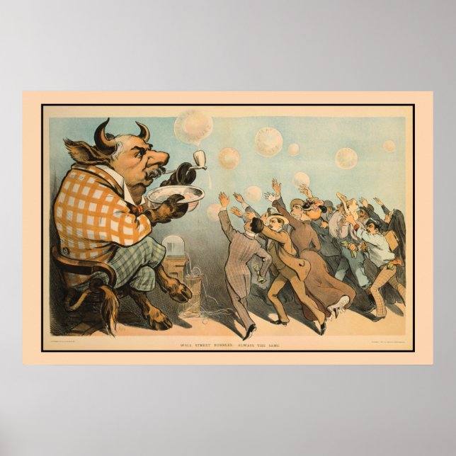 Wall street bubbles, always the same poster (Front)
