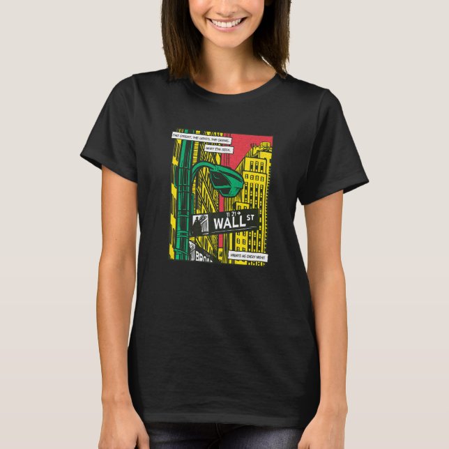 Wall Street Buildings Arcitecture T-Shirt (Front)