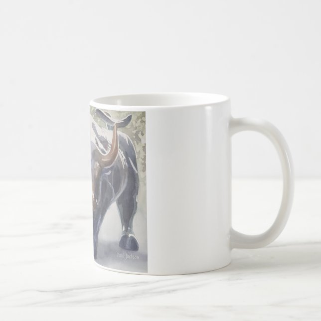 Wall Street Bull by Paul Jackson Coffee Mug (Right)