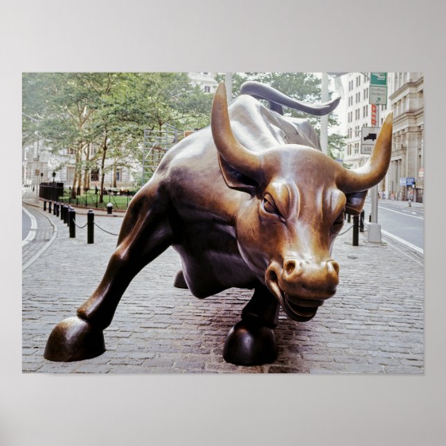 Wall Street Charging Bull Poster (Front)