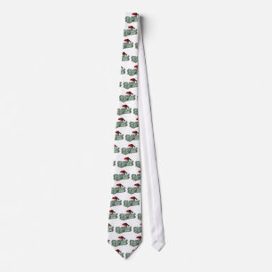 Wall Street Christmas with a Santa Hat Tie