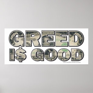 Wall Street/Greed is Good Poster