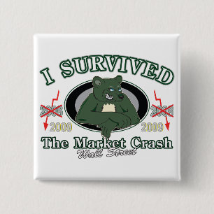 Wall-Street/I Survived the Market Crash 15 Cm Square Badge