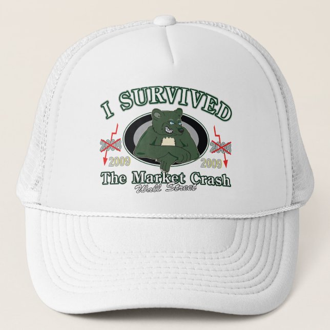 Wall-street/I Survived the Market Crash Trucker Hat (Front)