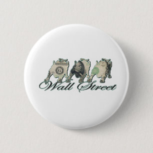 Wall Street/Money 6 Cm Round Badge