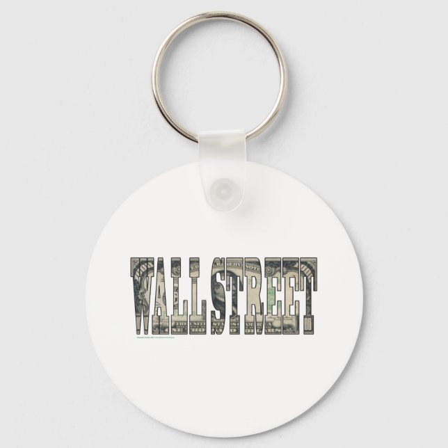 WALL-STREET-only-png Key Ring (Front)