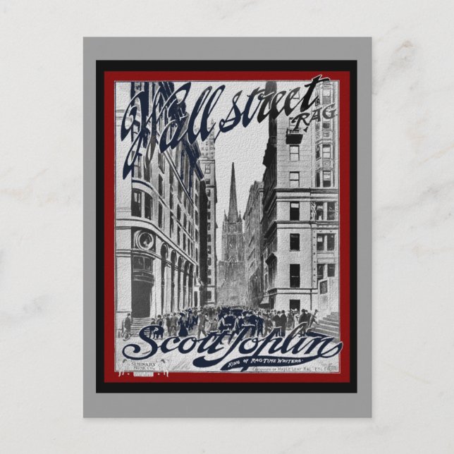 Wall Street Scott Joplin Postcard (Front)