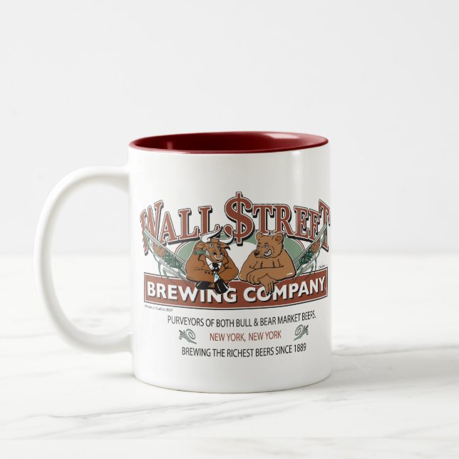 WALL-STRRET-BREWING- Two-Tone COFFEE MUG (Left)