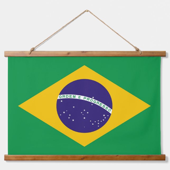 Wall Tapestry with flag of Brazil (Front)