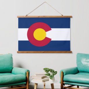 Wall tapestry with flag of Colorado, U.S.A.