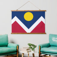 Wall tapestry with flag of Denver, Colorado, U.S.