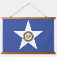 Wall Tapestry with flag of Houston, Texas, U.S.A.