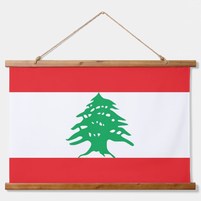 Wall Tapestry with flag of Lebanon (Front)