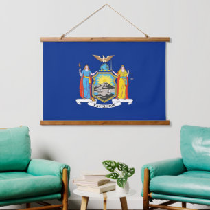 Wall tapestry with flag of New York, U.S.A.