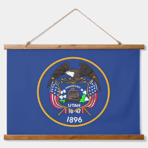 Wall Tapestry with flag of Utah State, U.S.A.
