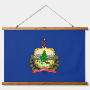 Wall Tapestry with flag of Vermont State, U.S.A.
