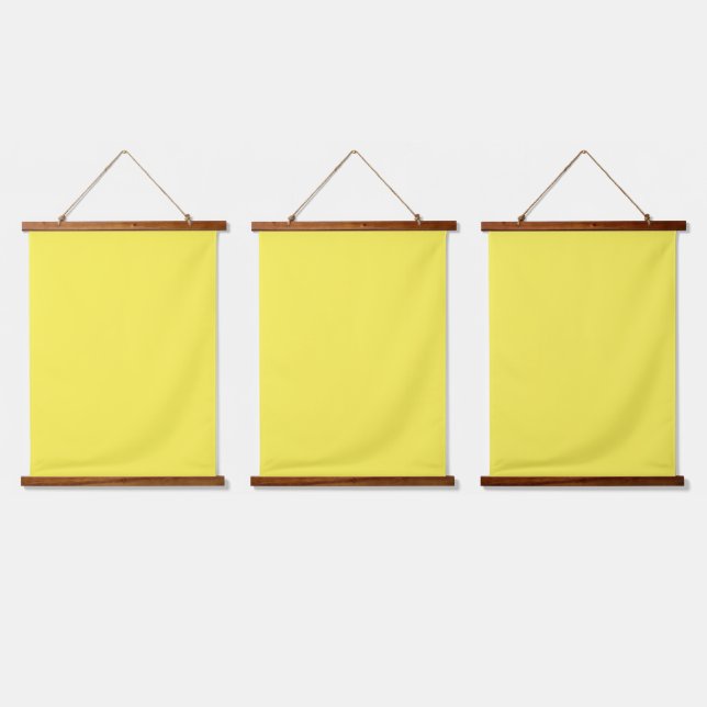 Wall Tapestry | Yellow Minimal | Wood Frame (Triple)