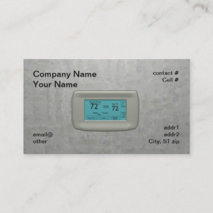 wall thermostat on cool business card