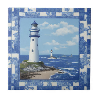 wall tile, maritime, lighthouse tile