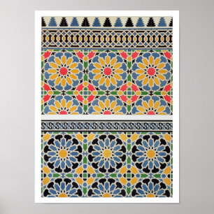 Wall tiles from the mihrab of the Mosque of Cheykh Poster