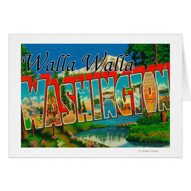 Walla Walla, Washington - Large Letter Scenes (Front Horizontal)