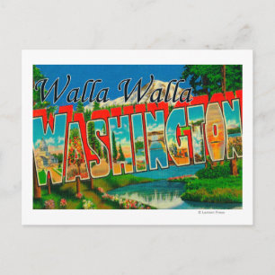Walla Walla, Washington - Large Letter Scenes Postcard