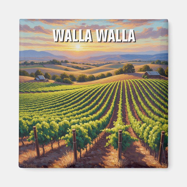 Walla Walla Washington Travel Magnet (Front)
